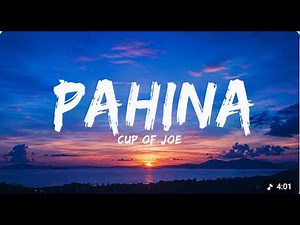 PAHINA - Cup of Joe (Lyrics)