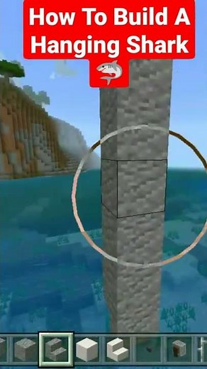 How To Build A Hanging Shark In Minecraft 🦈