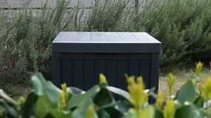 Watch Outdoor Patio Medium Deck Storage Box Plastic Bench Box on Amazon Live