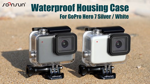 Watch SOONSUN Waterproof Case for GoPro Hero 7 Silver / White on Amazon Live