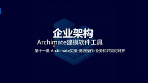 Archimate建模-实操-高级功能-业务和IT对齐