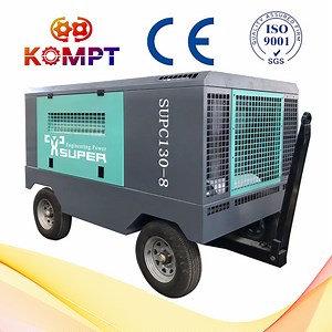 [Hot Item] 400 Cfm 7 Bar Diesel Portable Air Compressor for Sand Blasting/Mining/Jack Hammer