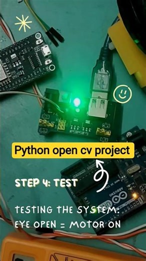 Control a Motor with Your Eyes! 👁️⚡ | AI + Arduino Project || #shorts #arduino #robotics #trending