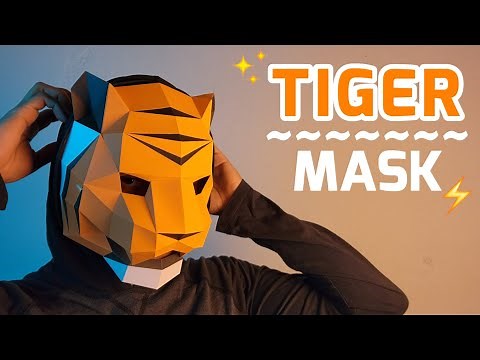 How to make a Paper Tiger Mask - DIY Tiger costume!