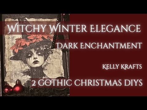 2 Elegant Gothic Christmas DIYs | Midnight Lace Witch Hat & Poinsettia Prophecy Shadow Boxes