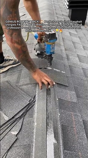 GENIUS Trick – Install Asphalt Shingles PERFECTLY Fast! 🏠🤯