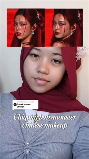 Membalas @ssnsanjita here's the tutorial!! chiquita chinese makeup☆ #makeup #chiquita #babymonster #makeuptutorial #idolmakeup