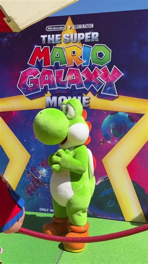Yoshi's First Appearance at Epic Universe Celebration