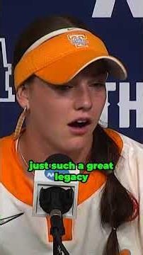 Lady Vol ace Karlyn Pickens reflects on her career after being eliminated from #WCWS 🧡 #shorts