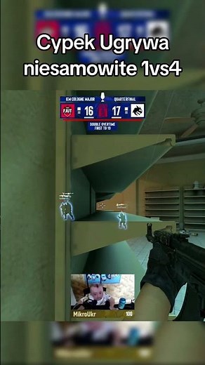 MIKROCYPEK 1vs4 IN THE MAJOR QUARTER-FINALS #cs2 #highlight #clutch