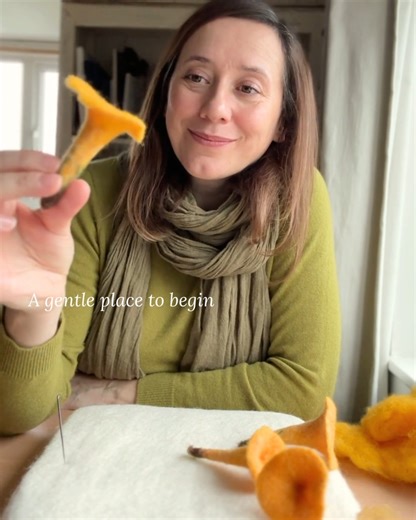 Sophie Wheatley on Instagram: "If you’d like to make these chanterelles with me during Felted Fungi Week in February, you’re warmly invited to join. https://www.feltandbeautiful.co.uk/felted-fungi-week-2026/"