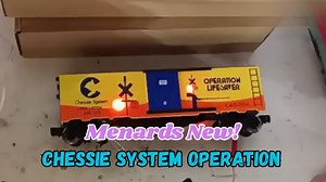 Menards New! Chessie System Operation Lifesaver Boxcar with Lights!