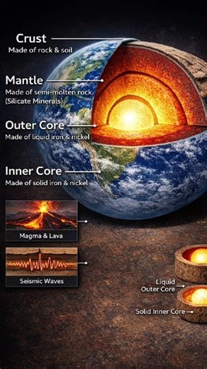 Layers of the Earth Made Easy | Crust, Mantle, Outer & Inner Core🌎