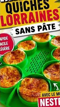 Mini quiches lorraines SANS pâte 😋 Ultra faciles & irrésistibles ! (Moule #Nester) | #Thermomix