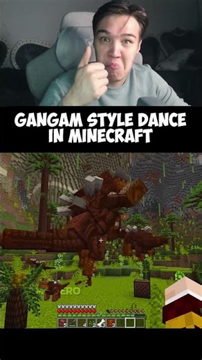 GANGAM STYLE DANCE in MINECRAFT😂 #minecraft #shorts #memes