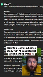 Massive blunder: Scientific journal publishes study with AI-generated rat with gigantic penis | Hard Factor
