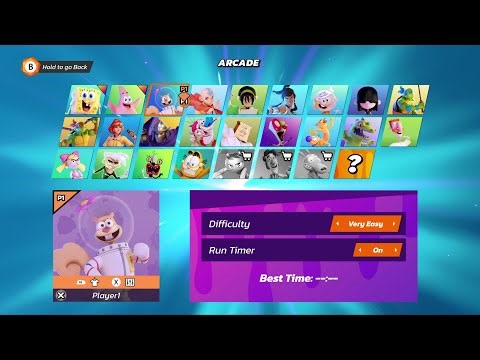 Nickelodeon All-Star Brawl (Arcade Mode - Very Hard) Sandy Gameplay