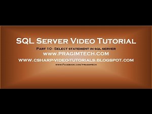 Select statement - Part 10