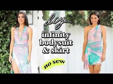 DIY: NO-SEW Infinity Bodysuit / Dress!! (Sewing Version Included too!) -By Orly Shani
