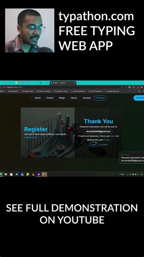 Free Typing Web App Registration process | Typathon 2.0 | Full Details | Tarun India Institute