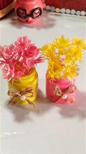 let's make home decor😱 #arts#crafts#shorts#fiy#home decor #desk decor #mini planter#reuse bottles