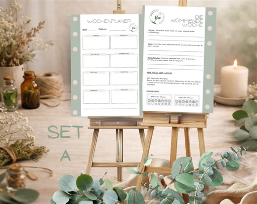 Set A, Weekly Plan, Reflection, 12 Calendar Weeks, Mini Rituals & Reflection Questions, Mindful Planning, Personal Development, Digital, PDF - Etsy Canada