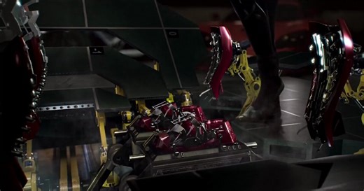 Iron Man transformation scene