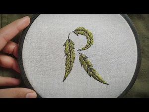 Very easy R monogram Embroidery Tutorial || How to stitch letter by Embroidery || - LET'S EXPLORE