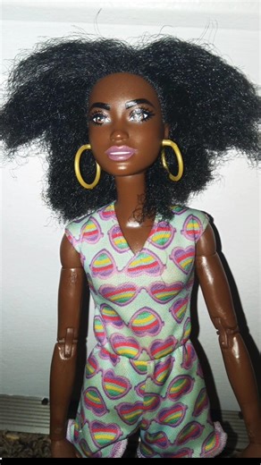 Black Barbie Side Part Afro