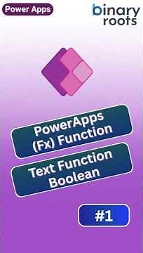 PowerApps (Fx)Function : Boolean (True or False) Explained #powerapps