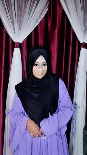 Full coverage jersey hijab tutorial💜#hijabtutorial #hijab #hijabstyle #tonni #shorts