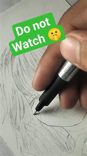 First time drawing with Sakura brush pen. waguri 🔥#shorts#drawing