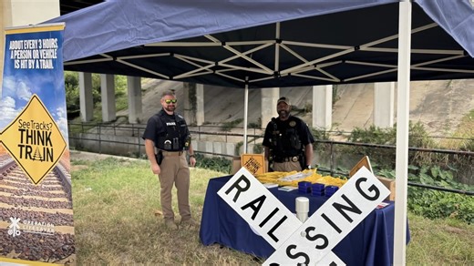 Our CSX Community Affairs & Safety teams, along with CSX Police, teamed up with Norfolk Southern and Georgia Department of Transportation in #Augusta, GA this week to promote #RailSafety. By staying alert around tracks and trains, we can all help #STOPTrackTragedies. #SeeTracksThinkTrainWeek | CSX