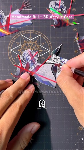 3D Acrylic Case ✂️ Crafting Rui’s Layered Paper Art | #animecraft