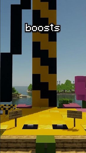 Working BOOSTER RIDE In Minecraft! #minecraft #minecraftcreative #themepark