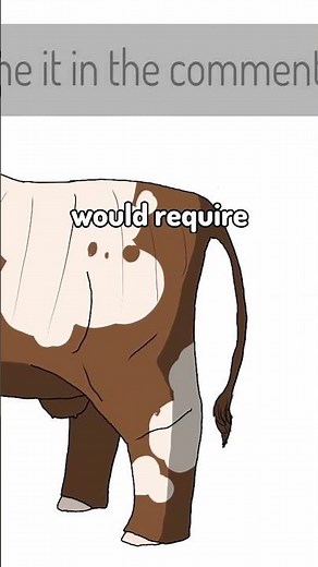 ENORMOUS COWS on a Planet of Cattle #speculativeevolution #shorts #art #animals #cow