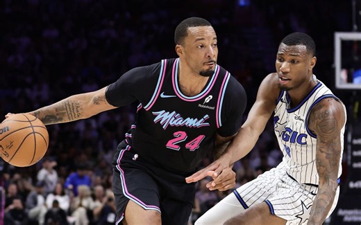 Heat's seven-game win streak snapped against Magic, lose 121-117