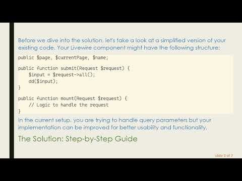 Handling Query Parameters with Livewire