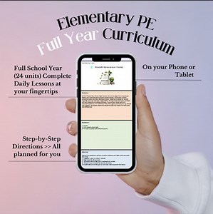 Full Year Elementary PE Curriculum: Kinder through 6th Grade Digital PE Program