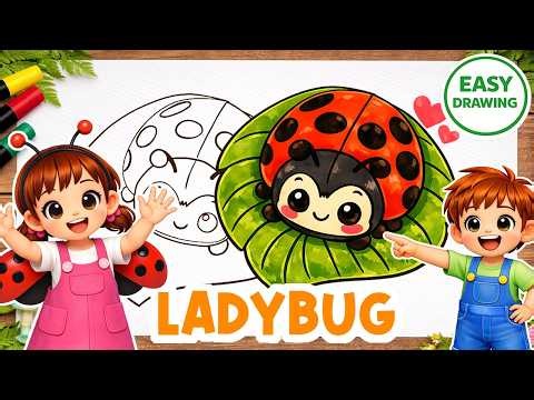 Draw a Cute Ladybug 🐞 | Easy Drawing for Kids | Step by Step