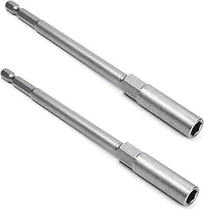 Nut Driver Bits 1/4" Hex Shank 8mm Bit Quick Change Adapter Bolt Drivers for Electric Screwdriver Manual Screwdriver 2 Pcs