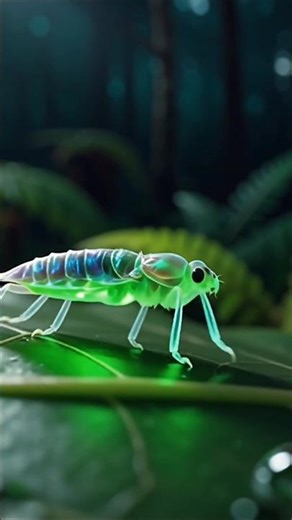 Is This a Real Insect? 😳 Glowing Bug in 6 Seconds #shorts #insect #macro