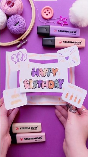 DIY Happy Birthday Pop Up Card Idea 🎈