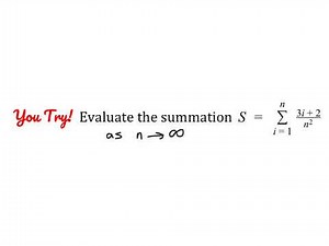Limits of Summations