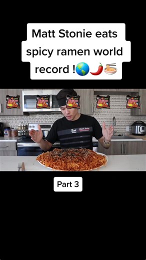 Matt Stonie Spicy Ramen World Record Challenge