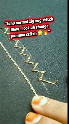 “Zig Zag Stitch – simple ahh irundhaalum look full professional...😍🔥”~!!!!