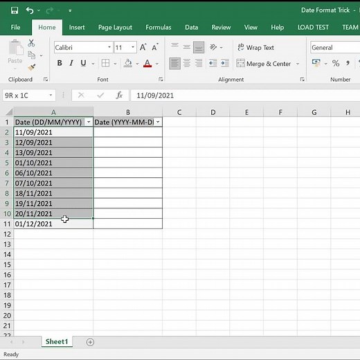 How to Solve Date Format problem in Excel ? Change DD/MM/YYYY to YYYY-MM-DD in Excel | Excel Trick