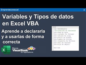 Variables y Tipos de Datos en Excel VBA