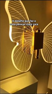 💡 Uma simples luminária pode transformar completamente um ambiente. #luminariaborboleta #arandela