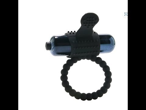 Vibrating Silicone Super Ring Black